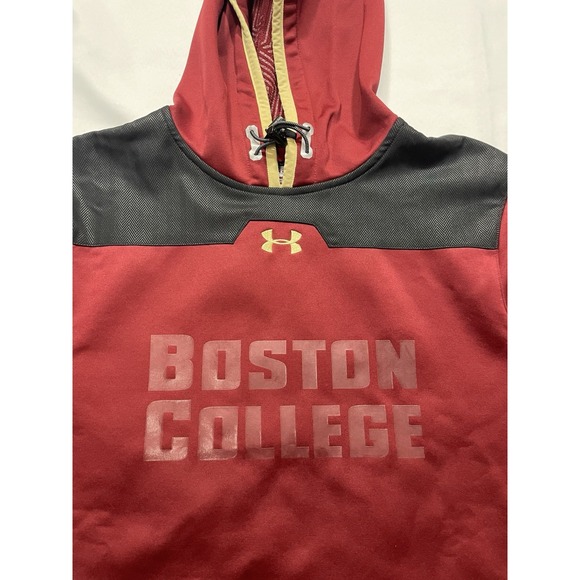 Under Armour Boston College Hoodie – Men's Large ColdGear Pullover‎ Sweatshirt - Picture 2 of 6